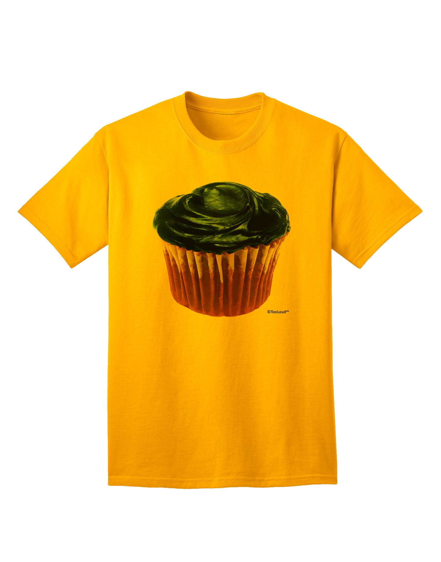 Stunning Oversized Azure Cupcake Tee for Adults by TooLoud-Mens T-shirts-TooLoud-Gold-Small-Davson Sales