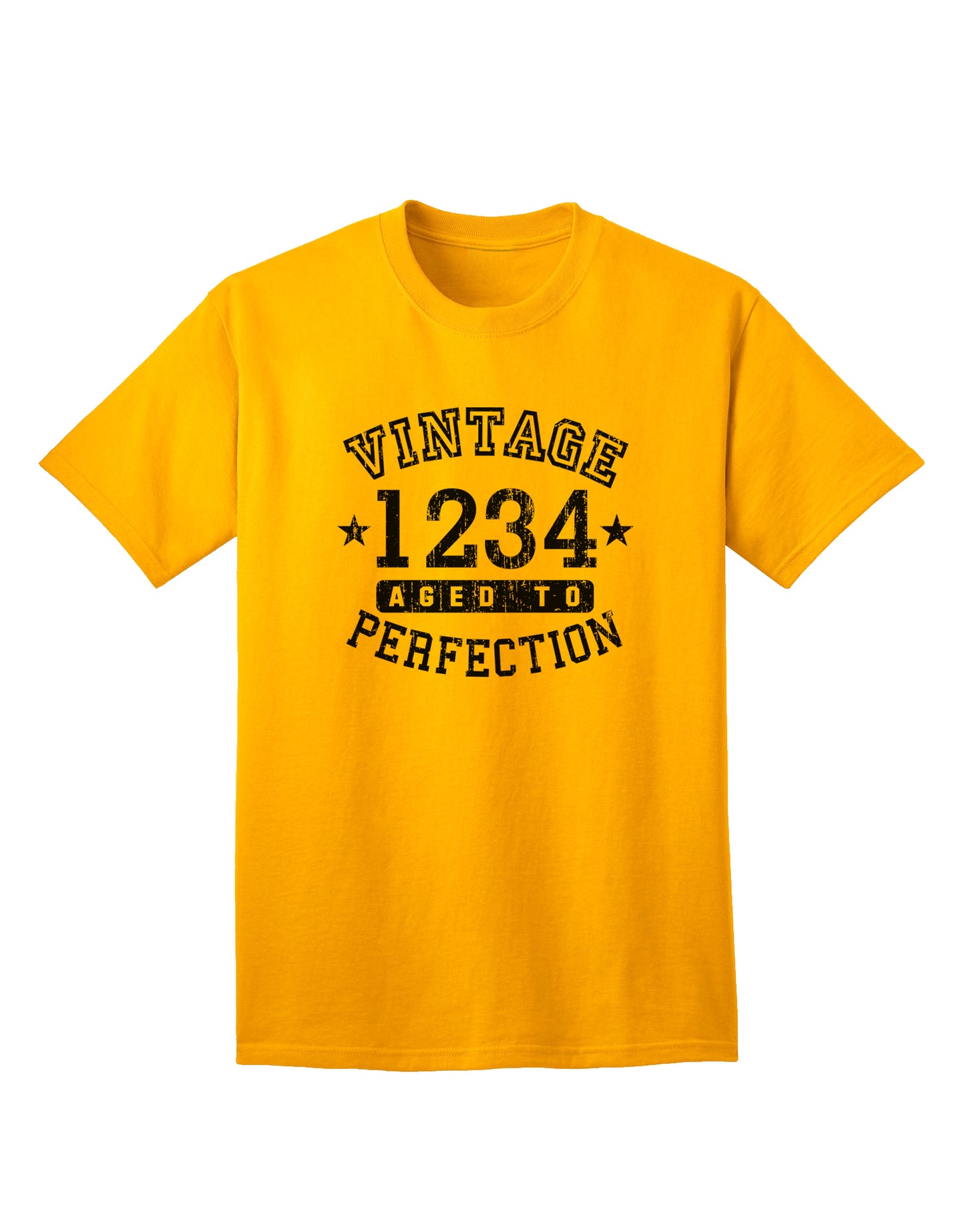 Customized Retro Birth Year Worn-In Tee for Adults, exclusively by TooLoud-Mens T-shirts-TooLoud-Gold-Small-Davson Sales