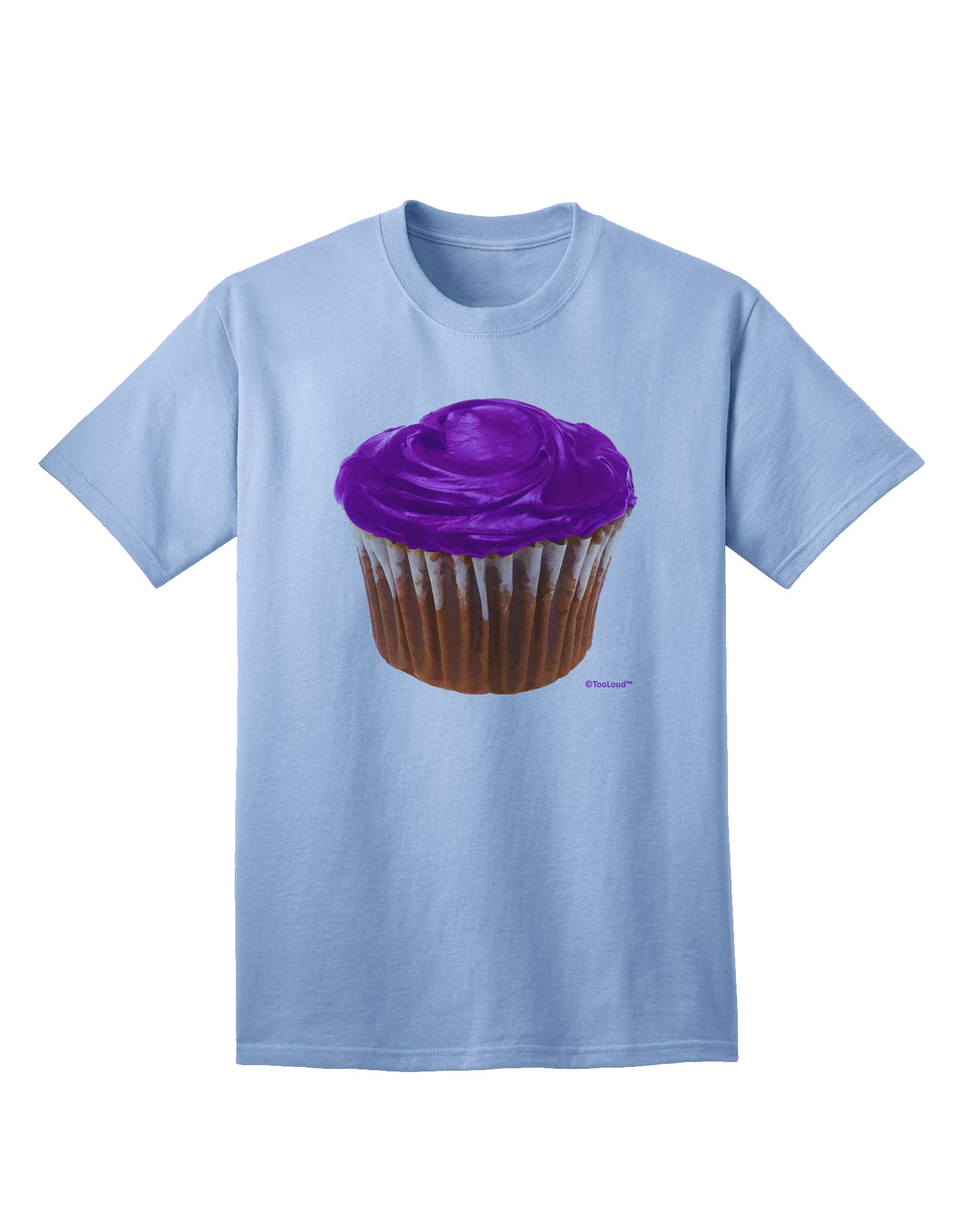Stunning Oversized Lavender Cupcake Tee for Adults by TooLoud-Mens T-shirts-TooLoud-Light-Blue-Small-Davson Sales