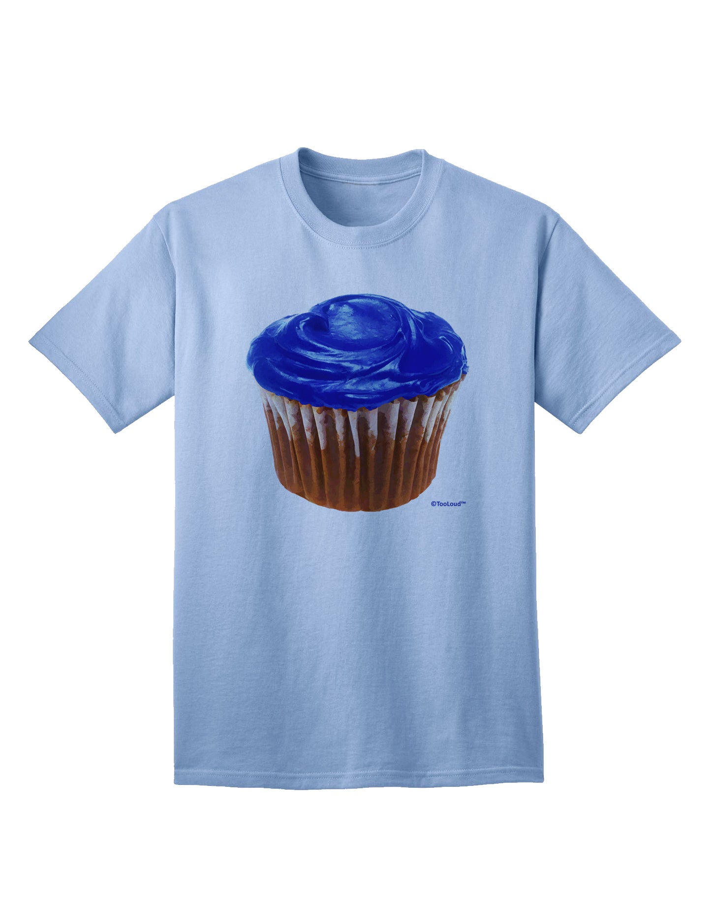 Stunning Oversized Azure Cupcake Tee for Adults by TooLoud-Mens T-shirts-TooLoud-Light-Blue-Small-Davson Sales