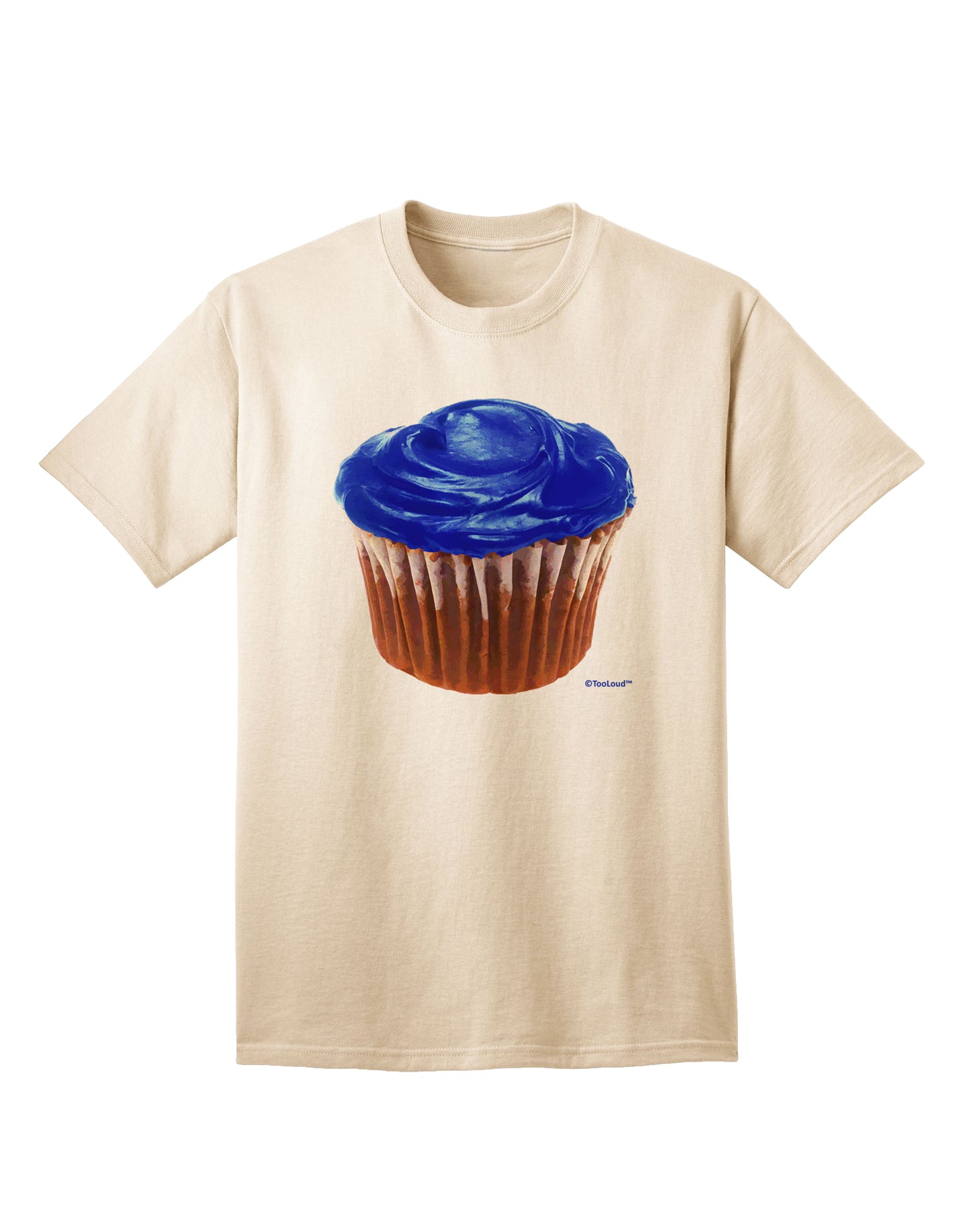 Stunning Oversized Azure Cupcake Tee for Adults by TooLoud-Mens T-shirts-TooLoud-Natural-Small-Davson Sales