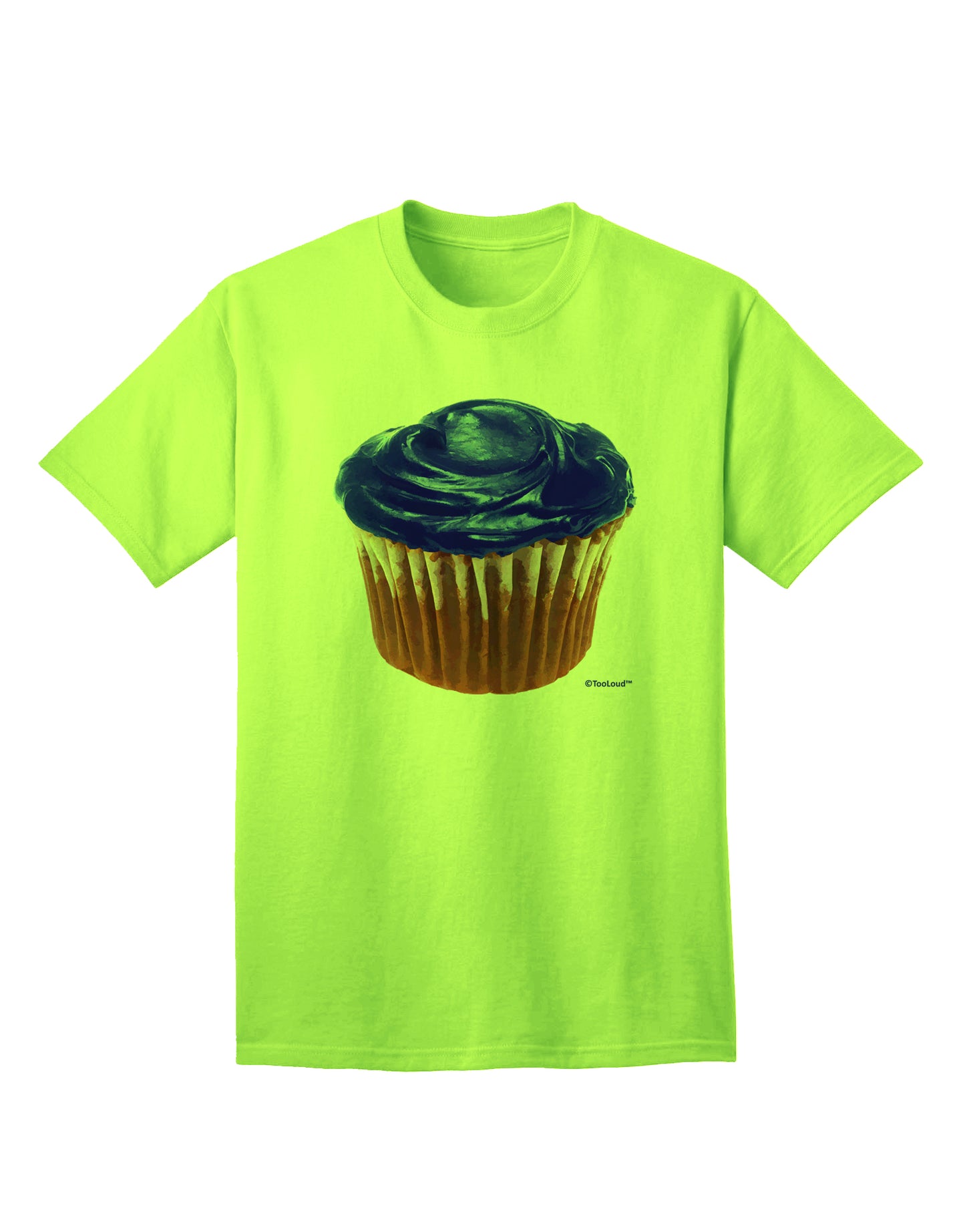 Stunning Oversized Azure Cupcake Tee for Adults by TooLoud-Mens T-shirts-TooLoud-Neon-Green-Small-Davson Sales