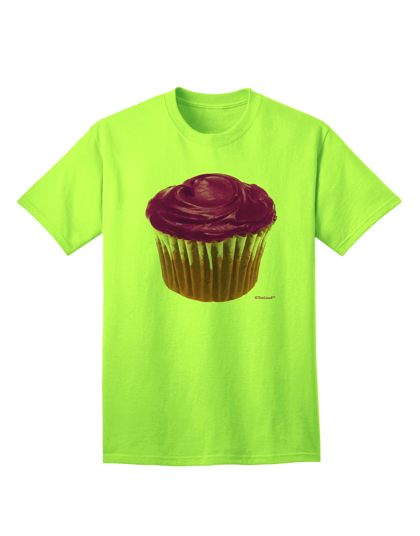 Stunning Oversized Lavender Cupcake Tee for Adults by TooLoud-Mens T-shirts-TooLoud-Neon-Green-Small-Davson Sales