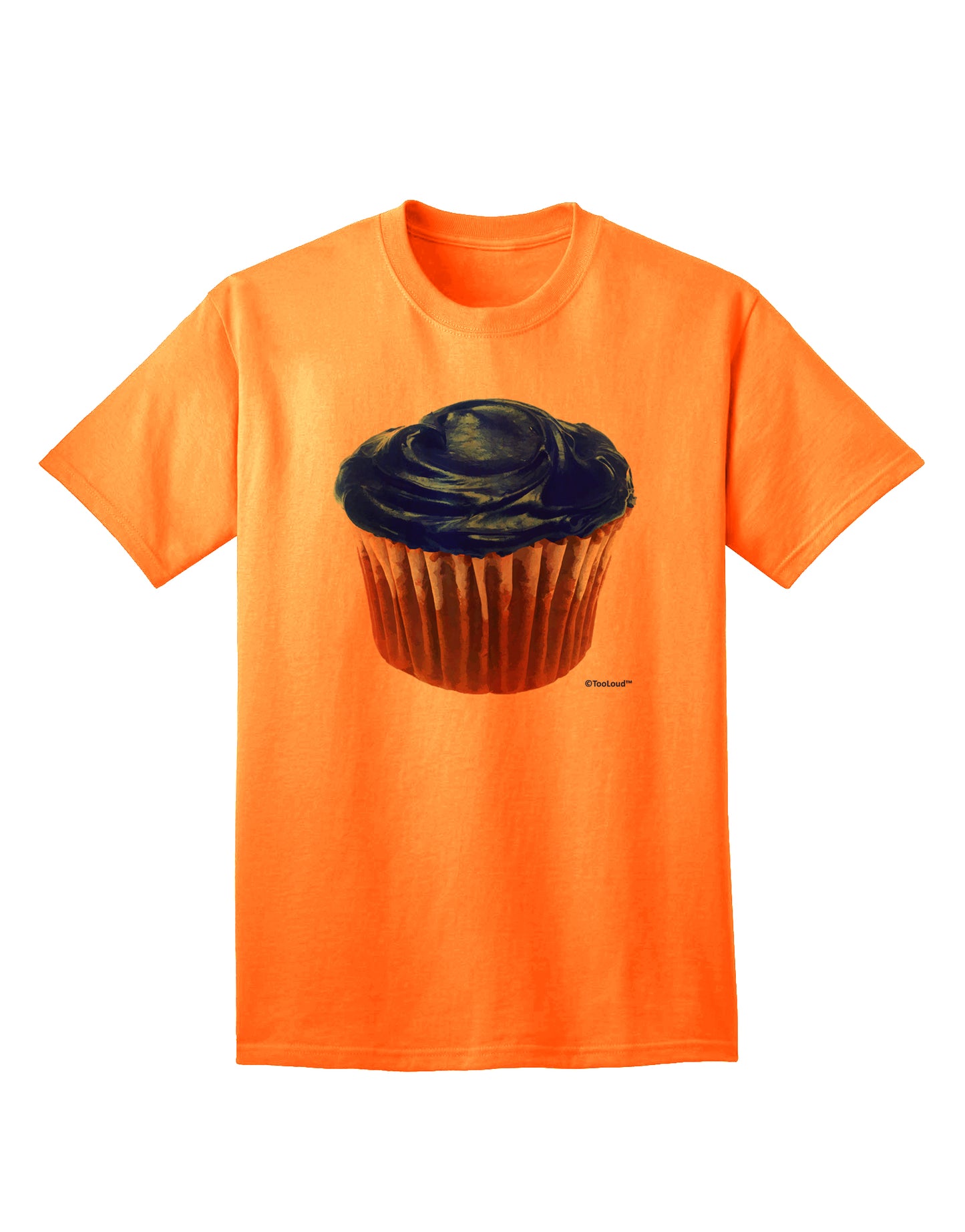 Stunning Oversized Azure Cupcake Tee for Adults by TooLoud-Mens T-shirts-TooLoud-Neon-Orange-Small-Davson Sales