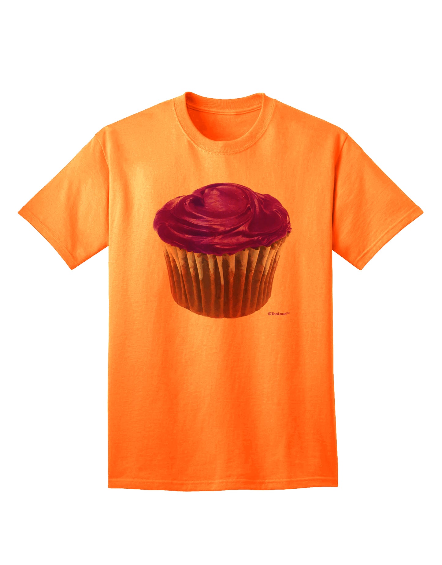 Stunning Oversized Lavender Cupcake Tee for Adults by TooLoud-Mens T-shirts-TooLoud-Neon-Orange-Small-Davson Sales