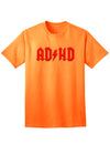 ADHD Lightning Bolt Rockstar Tee for Adults-Mens T-shirts-TooLoud-Neon-Orange-Small-Davson Sales