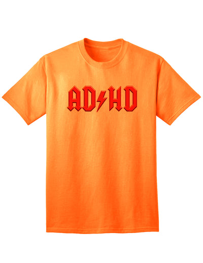 ADHD Lightning Bolt Rockstar Tee for Adults-Mens T-shirts-TooLoud-Neon-Orange-Small-Davson Sales