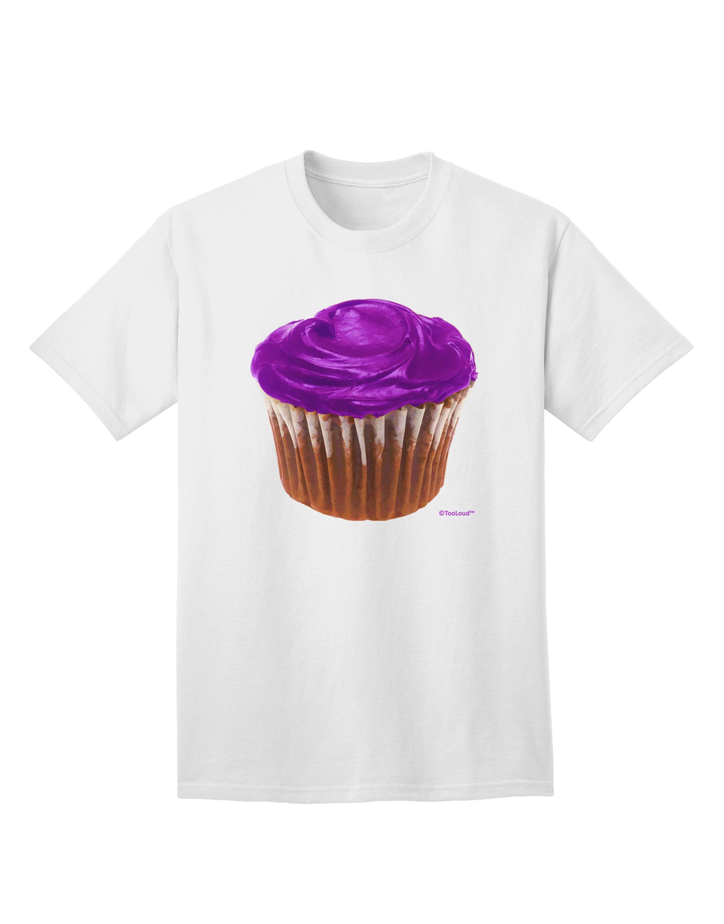 Stunning Oversized Lavender Cupcake Tee for Adults by TooLoud-Mens T-shirts-TooLoud-White-Small-Davson Sales