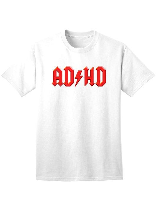ADHD Lightning Bolt Rockstar Tee for Adults-Mens T-shirts-TooLoud-White-Small-Davson Sales