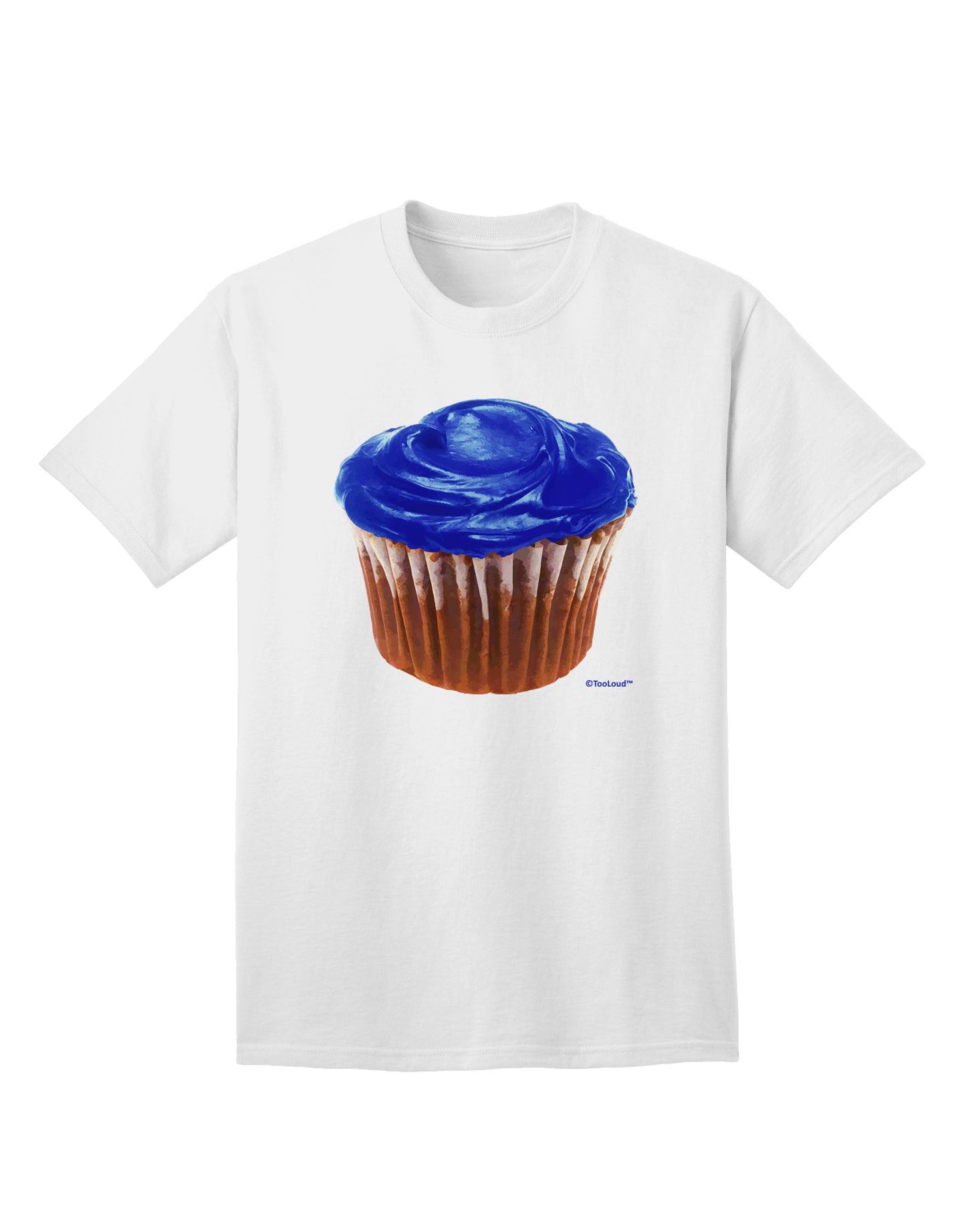 Stunning Oversized Azure Cupcake Tee for Adults by TooLoud-Mens T-shirts-TooLoud-White-Small-Davson Sales