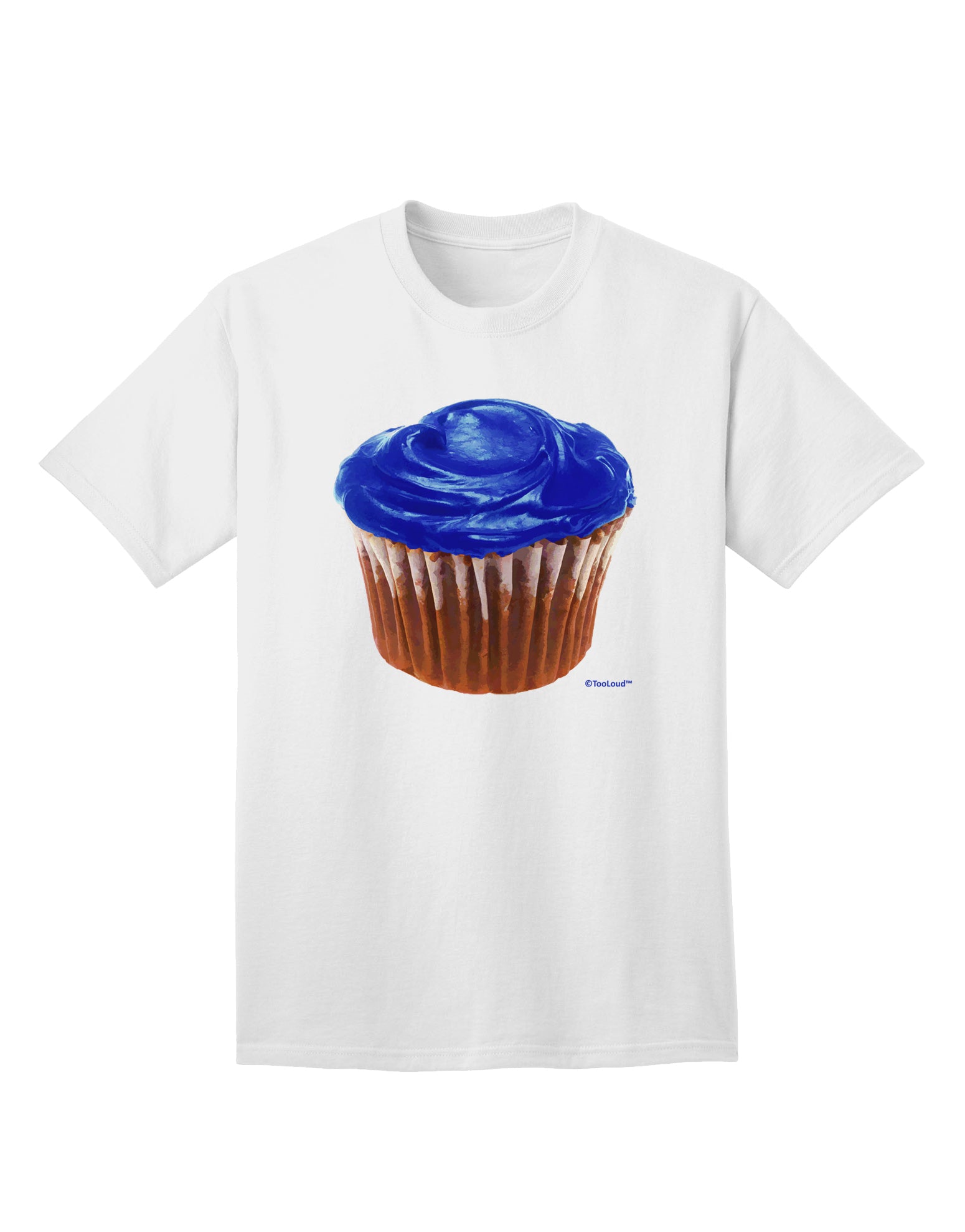 Stunning Oversized Azure Cupcake Tee for Adults by TooLoud-Mens T-shirts-TooLoud-White-Small-Davson Sales