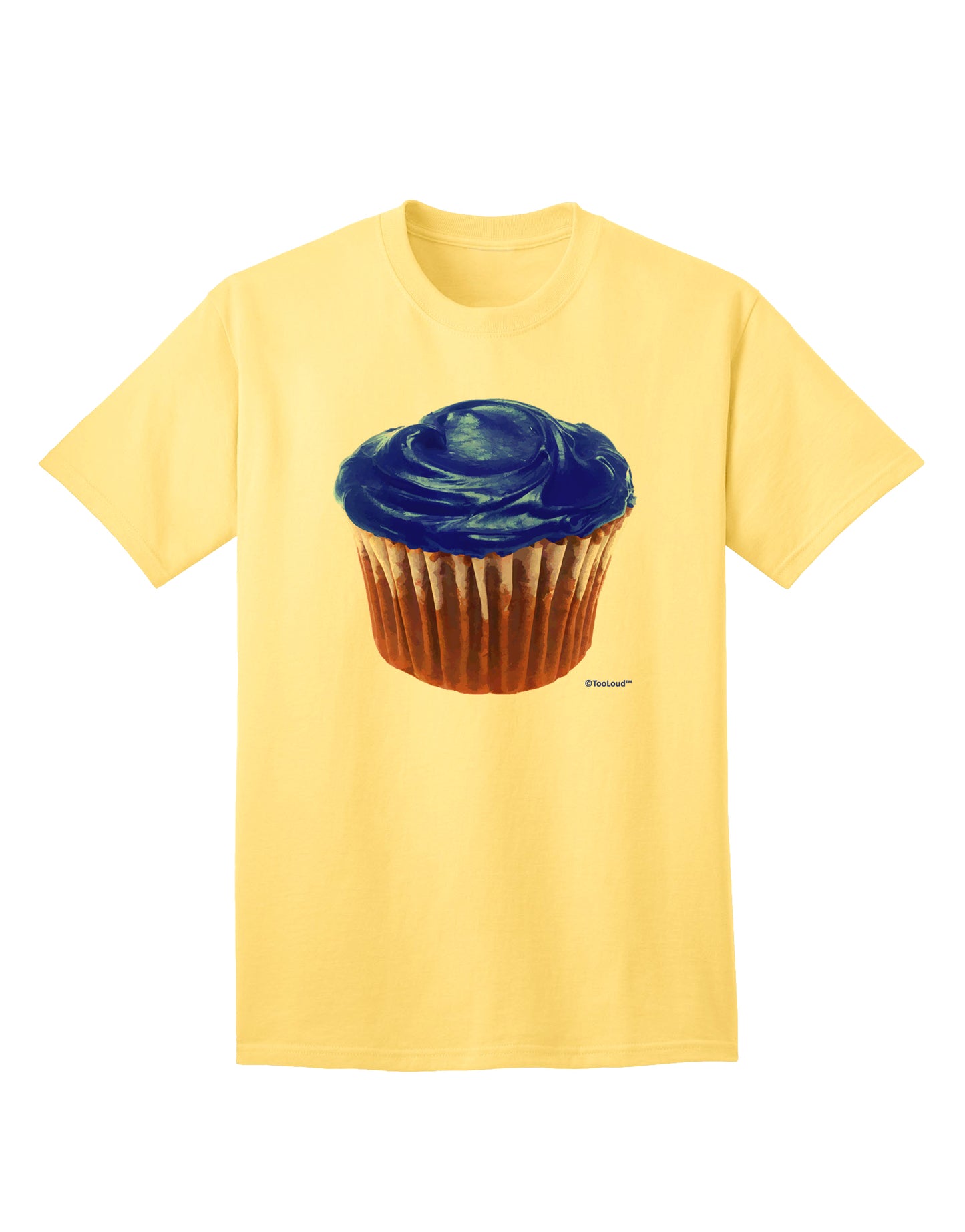 Stunning Oversized Azure Cupcake Tee for Adults by TooLoud-Mens T-shirts-TooLoud-Yellow-Small-Davson Sales