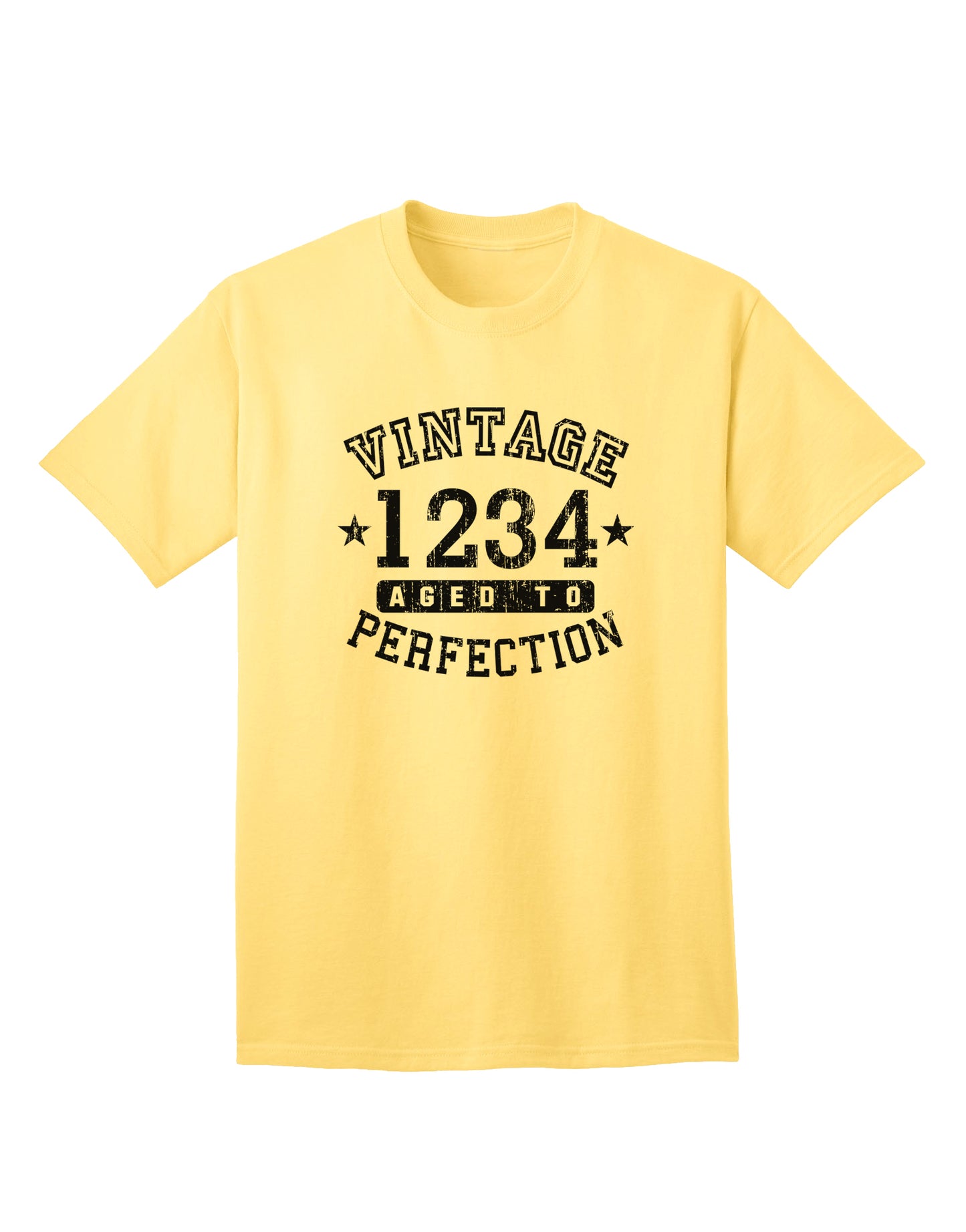 Customized Retro Birth Year Worn-In Tee for Adults, exclusively by TooLoud-Mens T-shirts-TooLoud-Yellow-Small-Davson Sales