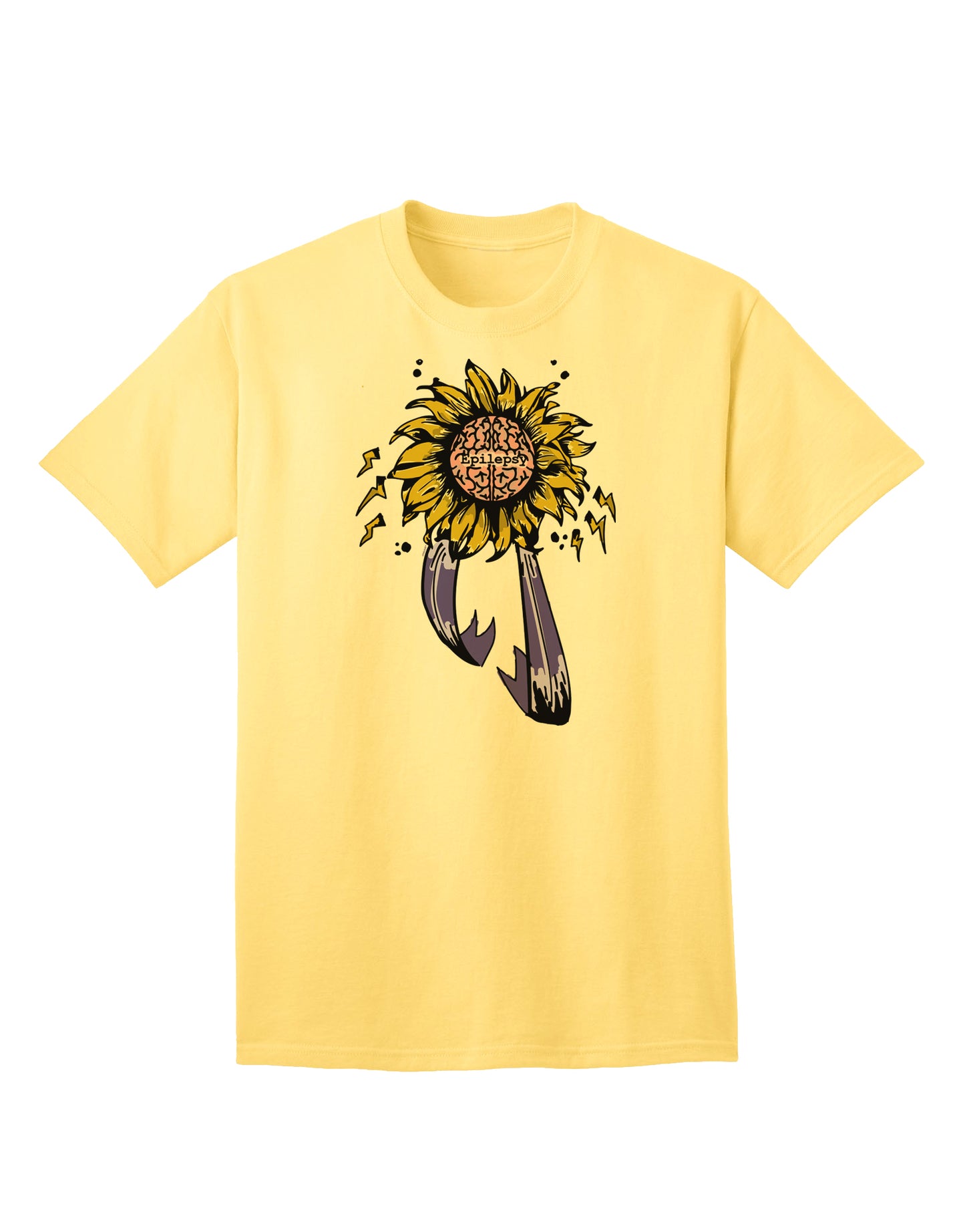 Epilepsy Awareness Apparel for Adults-Mens T-shirts-TooLoud-Yellow-Small-Davson Sales