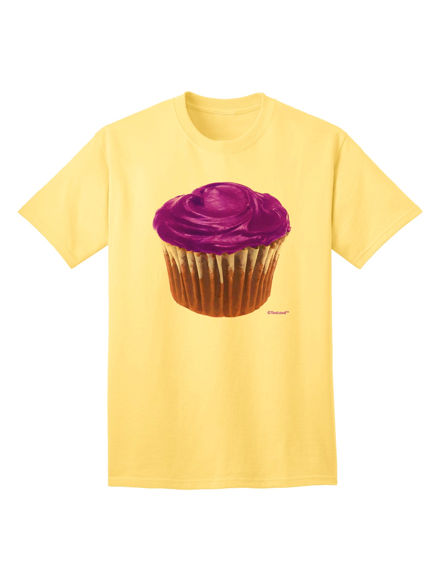 Stunning Oversized Lavender Cupcake Tee for Adults by TooLoud-Mens T-shirts-TooLoud-Yellow-Small-Davson Sales