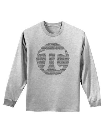 Pi Day Design - Pi Circle Cutout Adult Long Sleeve Shirt by TooLoud-Long Sleeve Shirt-TooLoud-AshGray-Small-Davson Sales