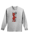 Cute Devil - Halloween Design Adult Long Sleeve Shirt-Long Sleeve Shirt-TooLoud-AshGray-Small-Davson Sales