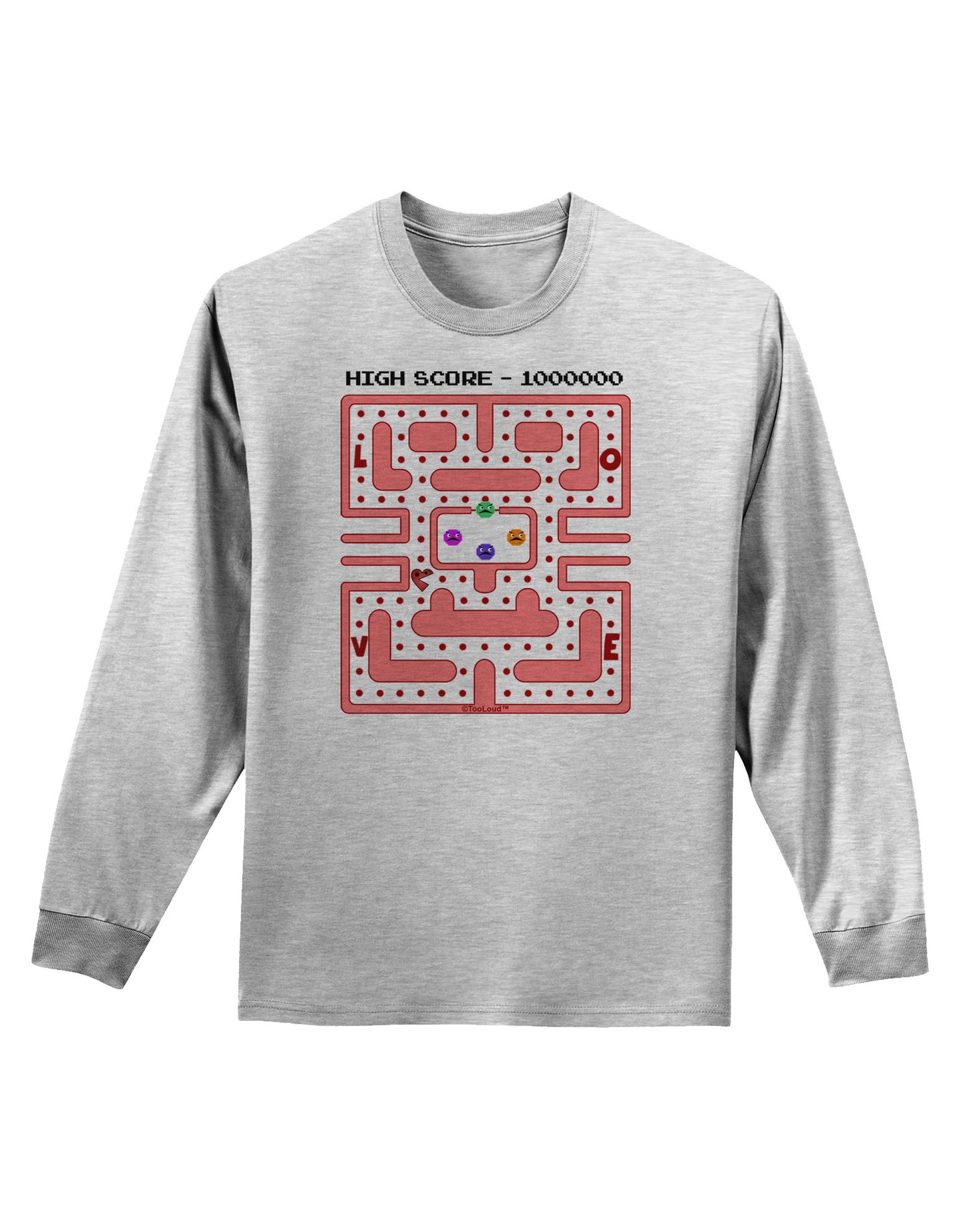 Retro Heart Man Adult Long Sleeve Shirt-Long Sleeve Shirt-TooLoud-AshGray-Small-Davson Sales