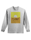 Jurassic Dinosaur Sunrise Adult Long Sleeve Shirt by TooLoud-Long Sleeve Shirt-TooLoud-AshGray-Small-Davson Sales