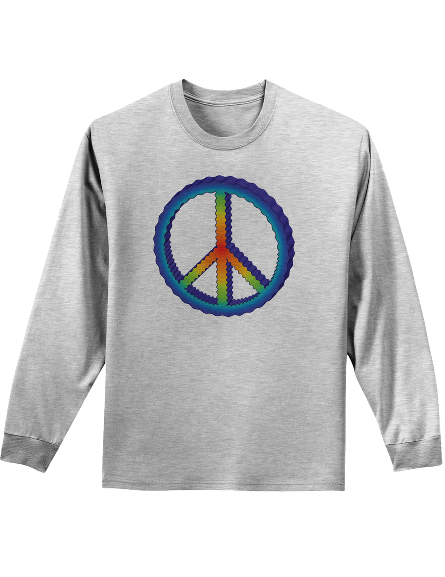 Rainbow Peace Adult Long Sleeve Shirt-Long Sleeve Shirt-TooLoud-White-Small-Davson Sales