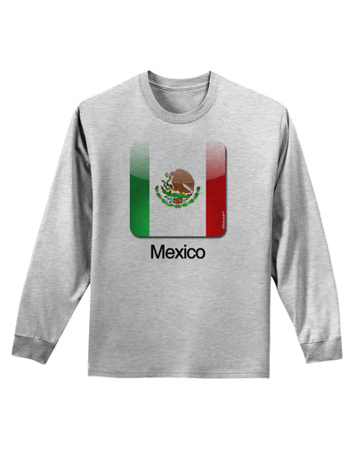 Mexican Flag App Icon - Text Adult Long Sleeve Shirt by TooLoud-Long Sleeve Shirt-TooLoud-AshGray-Small-Davson Sales