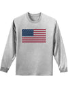 American Flag Adult Long Sleeve Shirt-Long Sleeve Shirt-TooLoud-AshGray-Small-Davson Sales