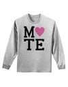 Matching Soulmate Design - Mate - Pink Adult Long Sleeve Shirt by TooLoud-Long Sleeve Shirt-TooLoud-AshGray-Small-Davson Sales