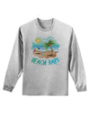 Fun Summer Beach Scene - Beach Baby Adult Long Sleeve Shirt by TooLoud-Long Sleeve Shirt-TooLoud-AshGray-Small-Davson Sales