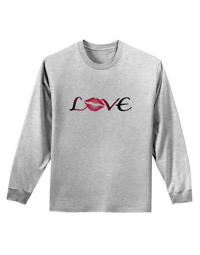 Love Kiss Adult Long Sleeve Shirt-Long Sleeve Shirt-TooLoud-AshGray-Small-Davson Sales