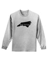 North Carolina - United States Shape Adult Long Sleeve Shirt by TooLoud-Long Sleeve Shirt-TooLoud-AshGray-Small-Davson Sales