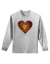 Water Droplet Heart Orange Adult Long Sleeve Shirt by TooLoud-Long Sleeve Shirt-TooLoud-AshGray-Small-Davson Sales