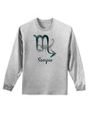 Scorpio Symbol Adult Long Sleeve Shirt-Long Sleeve Shirt-TooLoud-AshGray-Small-Davson Sales