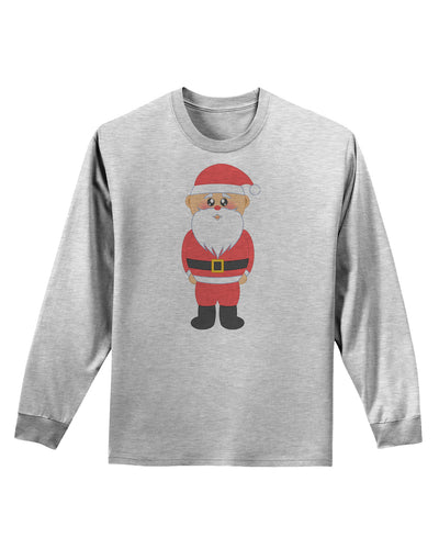 Cute Santa Claus Christmas Adult Long Sleeve Shirt-Long Sleeve Shirt-TooLoud-AshGray-Small-Davson Sales