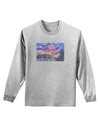 CO Rainbow Sunset Watercolor Text Adult Long Sleeve Shirt-Long Sleeve Shirt-TooLoud-AshGray-Small-Davson Sales