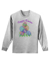 Happy Easter Gel Look Print Adult Long Sleeve Shirt-Long Sleeve Shirt-TooLoud-AshGray-Small-Davson Sales