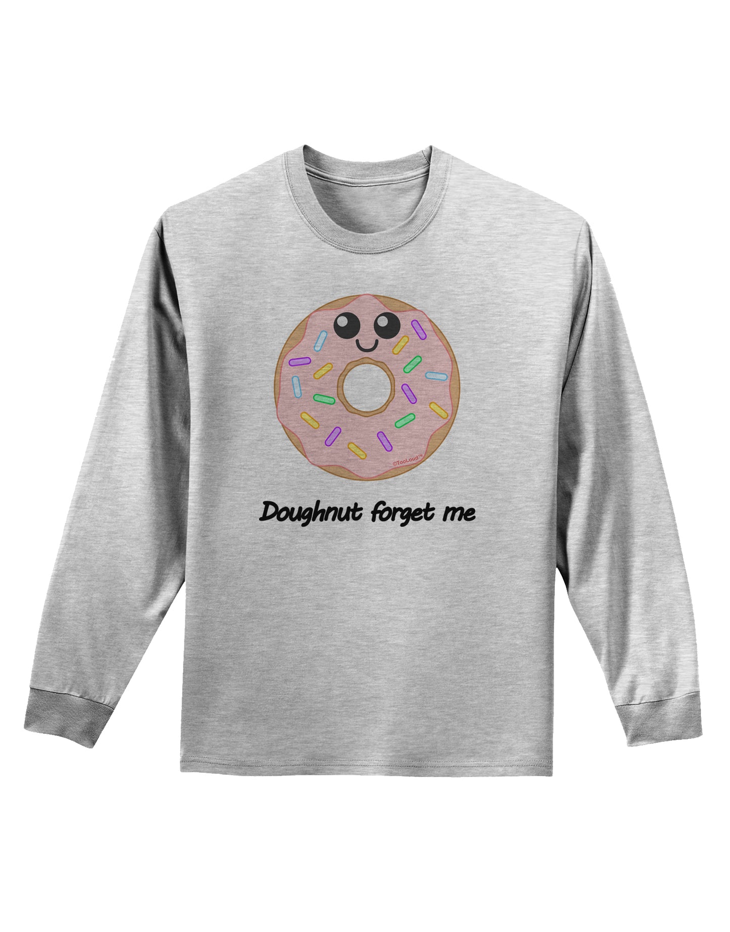 Doughnut - Doughnut Forget Me Adult Long Sleeve Shirt-Long Sleeve Shirt-TooLoud-AshGray-Small-Davson Sales