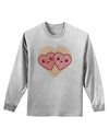 Super Cute Kawaii Hearts Adult Long Sleeve Shirt-Long Sleeve Shirt-TooLoud-AshGray-Small-Davson Sales