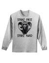 Strike First Strike Hard Cobra Adult Long Sleeve Shirt-Long Sleeve Shirt-TooLoud-AshGray-Small-Davson Sales