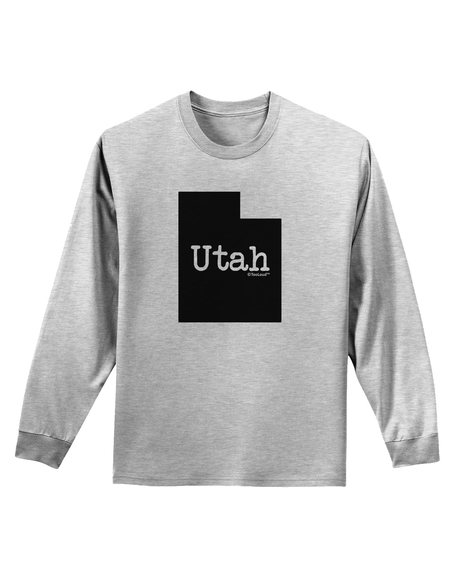 Utah - United States Shape Adult Long Sleeve Shirt by TooLoud-Long Sleeve Shirt-TooLoud-White-Small-Davson Sales