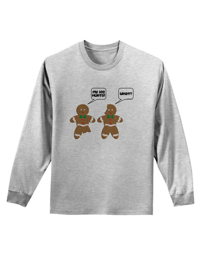 Funny Gingerbread Conversation Christmas Adult Long Sleeve Shirt-Long Sleeve Shirt-TooLoud-AshGray-Small-Davson Sales