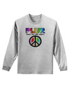 PLUR Rainbow Adult Long Sleeve Shirt-Long Sleeve Shirt-TooLoud-AshGray-Small-Davson Sales