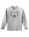 Kyu-T Head - Day Beartholomew Teddy Bear Adult Long Sleeve Shirt-Long Sleeve Shirt-TooLoud-AshGray-Small-Davson Sales