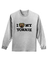 I Heart My Yorkie Adult Long Sleeve Shirt by TooLoud-Long Sleeve Shirt-TooLoud-AshGray-Small-Davson Sales