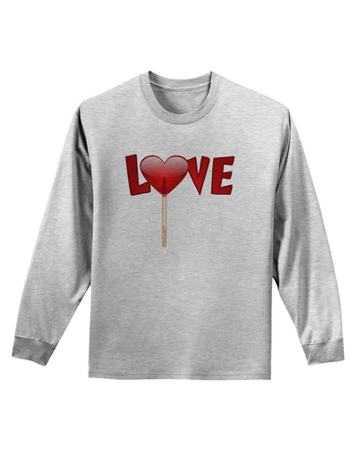 Love Lollipop Adult Long Sleeve Shirt-Long Sleeve Shirt-TooLoud-AshGray-Small-Davson Sales