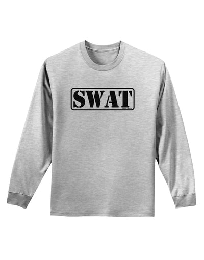 SWAT Team Logo - Text #2 Adult Long Sleeve Shirt by TooLoud-Long Sleeve Shirt-TooLoud-AshGray-Small-Davson Sales