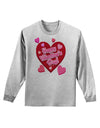 Happy Valentine's Day Romantic Hearts Adult Long Sleeve Shirt-Long Sleeve Shirt-TooLoud-AshGray-Small-Davson Sales