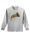 TooLoud Pizza Slice Adult Long Sleeve Shirt-Long Sleeve Shirt-TooLoud-AshGray-Small-Davson Sales