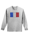 French Flag - France Distressed Adult Long Sleeve Shirt by TooLoud-Long Sleeve Shirt-TooLoud-AshGray-Small-Davson Sales