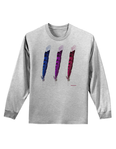 Graphic Feather Design - Feather Trio Adult Long Sleeve Shirt by TooLoud-Long Sleeve Shirt-TooLoud-AshGray-Small-Davson Sales