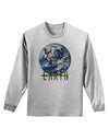 Planet Earth Text Adult Long Sleeve Shirt